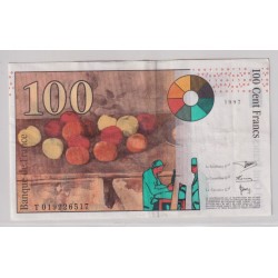 100 Francs Cézanne - 1997 - T - TTB+ 2