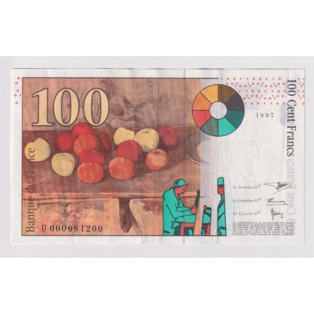100 Francs Cézanne - 1997 - U - TTB+