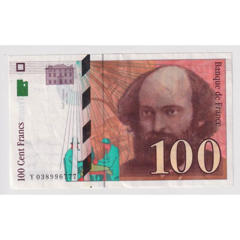 100 Francs Cézanne - 1997 - Y - TTB+
