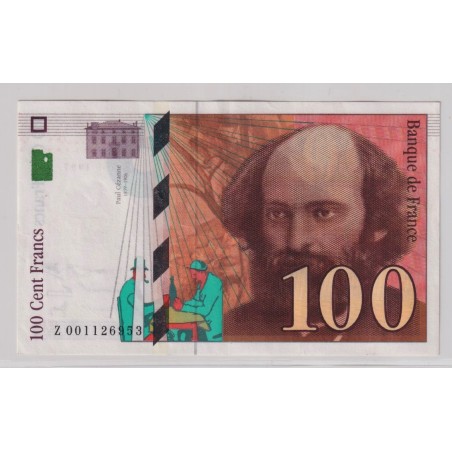 100 Francs Cézanne - 1997 - Z - TTB+