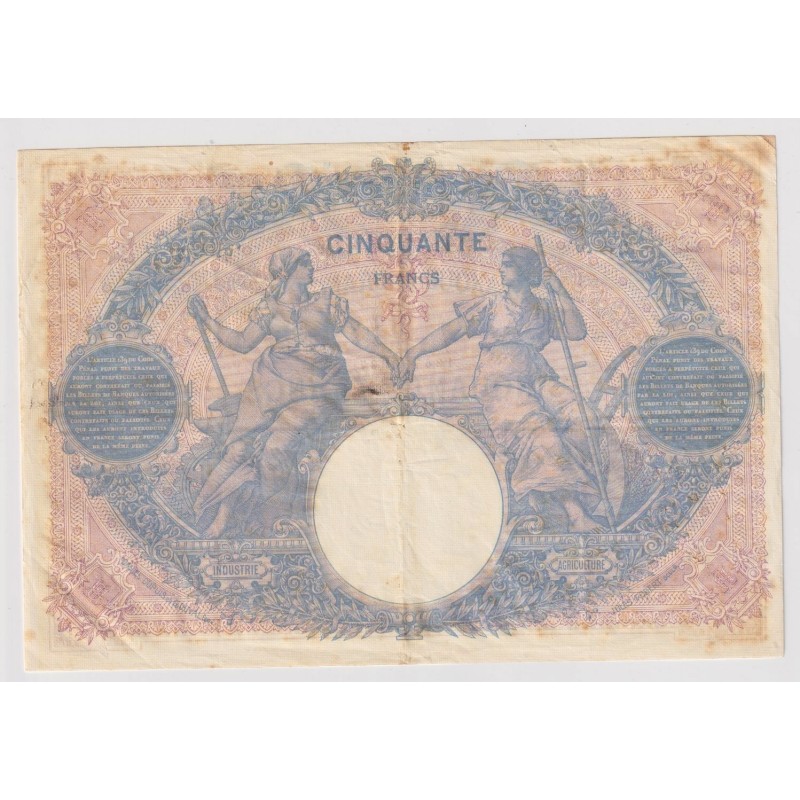 50 Francs Bleu et rose - 6.02.1914 - TB+