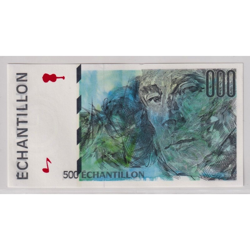 Billet - 500 Francs Échantillon - ND 1990 - Curie - Neuf