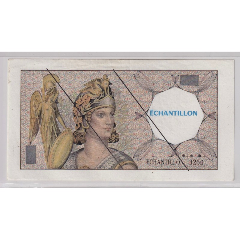 Billet - 200 Francs Montesquieu - Type Athéna échantillon BDF - barré