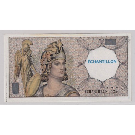 Billet - 50 Francs Quentin - Type Athéna échantillon BDF 