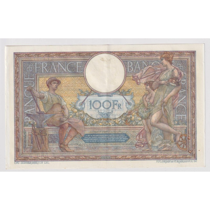 100 Francs Luc Olivier Merson - 25.05.1915 - TTB