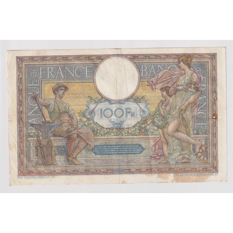100 Francs Luc Olivier Merson - 21.09.1914 - TB+