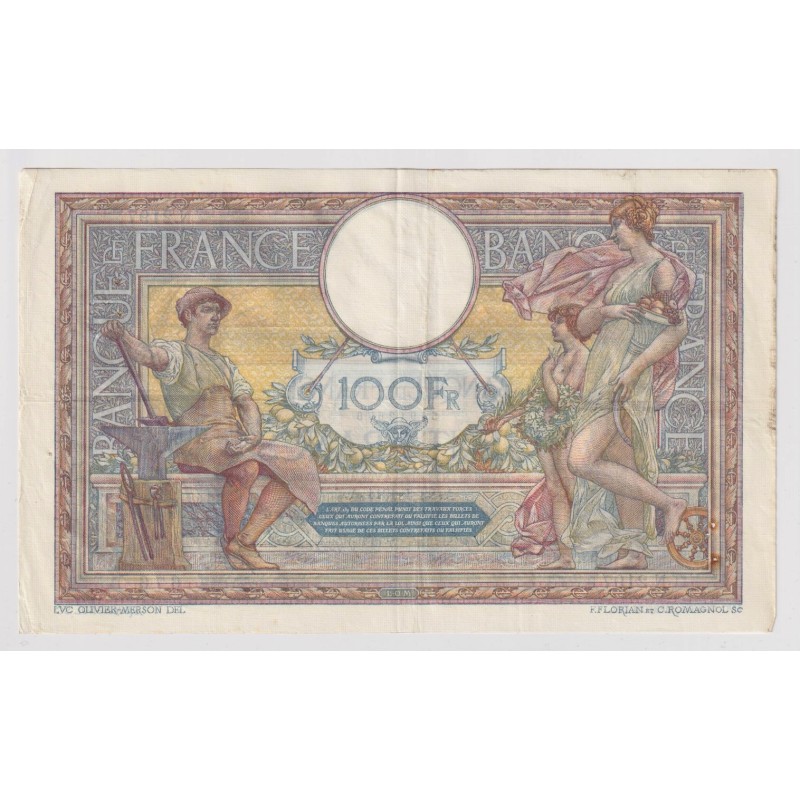 100 Francs Luc Olivier Merson - 28.04.1914 - TTB