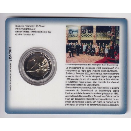 2€ Luxembourg 2025 - 25e anniversaire de l'Ascension au trône du Grand-Duc Henri 