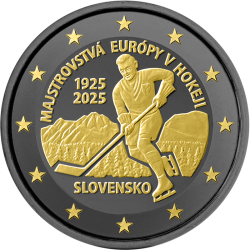 2€ Slovaquie 2025 - Championnats d'Europe de hockey sur glace - Finition Ruthénium