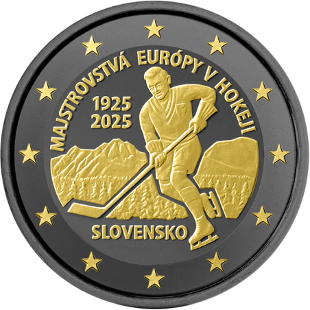 2€ Slovaquie 2025 - Championnats d'Europe de hockey sur glace - Finition Ruthénium