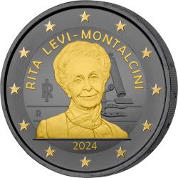 2€ Italie 2024- Rita Levi-Montalcini Lauréate du prix Nobel de médecine en 1986 - Finition Ruthénium