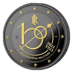 2€ Italie 2023 - 100 ans de l'armée de l'air italienne - Finition Ruthénium
