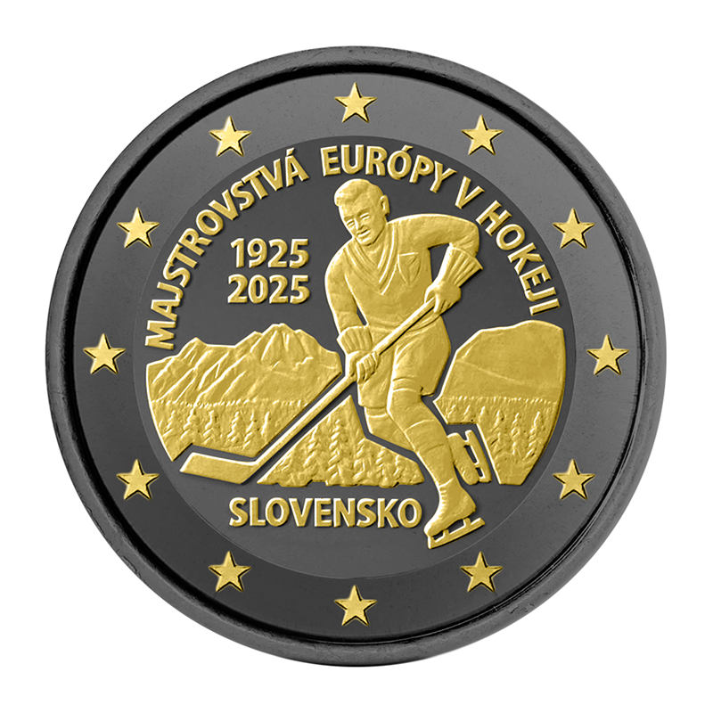 2€ Slovaquie 2025 - Championnats d'Europe de hockey sur glace - Finition Ruthénium