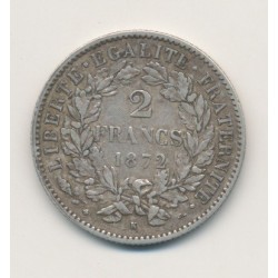 Cérès - 2 Francs - 1872 K Bordeaux - avec légende 2