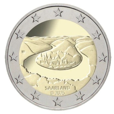  2€ Allemagne 2025 - Saarland – Méandre de la Sarre 