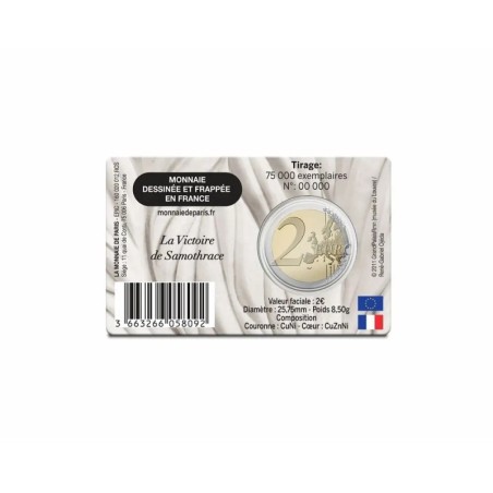 2 Euro 2025 - Musée du Louvre - Coincard La Victoire de Samothrace