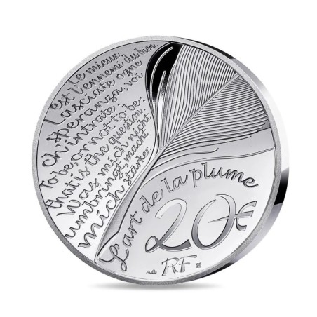 20 Euro 2024 - Luis vaï de camoes - L'art de la plume - argent BE