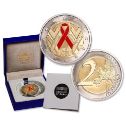 2€ France 2014 - journée mondiale contre le sida - belle épreuve