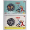Lot 2 Coincard - 5 Euro Spirou et fantasion 2023 - 85 ans Spirou