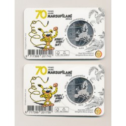 Lot 2 Coincard - 2 X 5 Euro 2022 - 70 ans Marsupilami 2