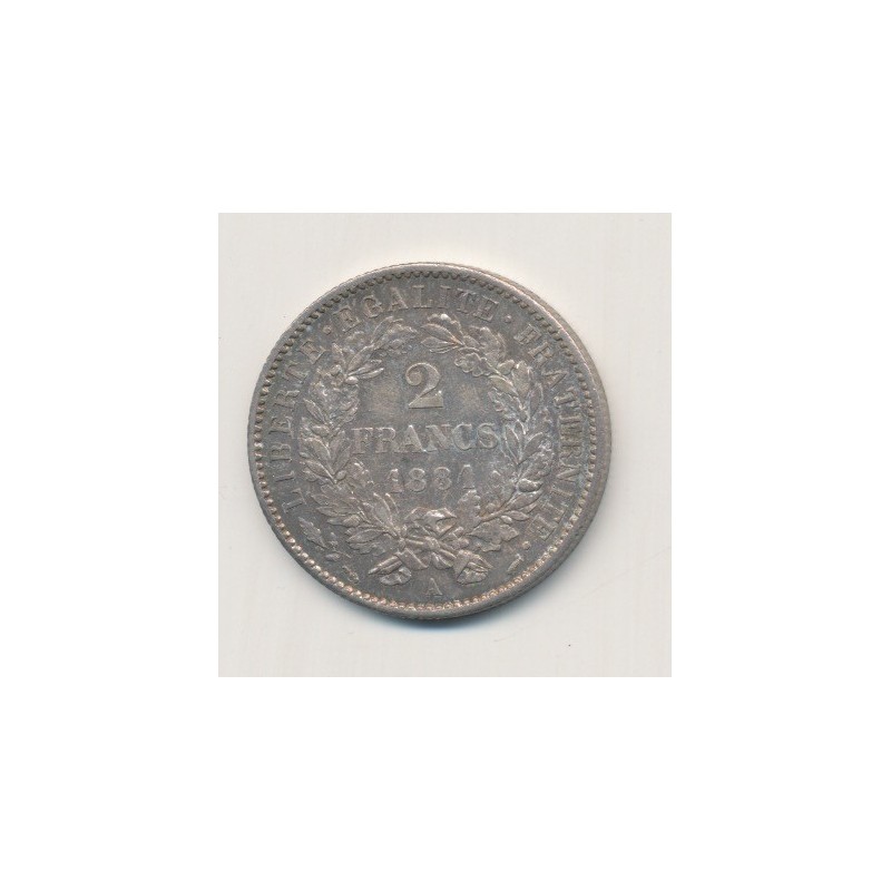 Cérès - 2 Francs - 1881 A Paris - avec légende