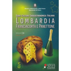 Italie - 5 Euro 2022 - Franciacorta et Panettone - Série culture gastronomique Italienne 2