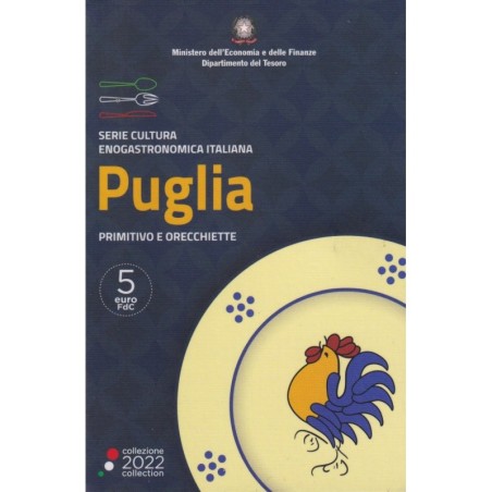 Italie - 5 Euro 2022 - Puglia - Série culture gastronomique Italienne