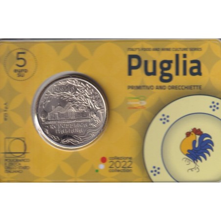 Italie - 5 Euro 2022 - Puglia - Série culture gastronomique Italienne
