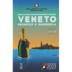 Italie - 5 Euro 2023 - Prosecco et granseola - Série culture gastronomique Italienne 2