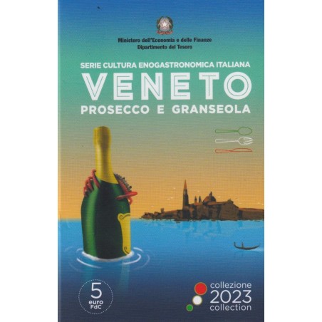 Italie - 5 Euro 2023 - Prosecco et granseola - Série culture gastronomique Italienne