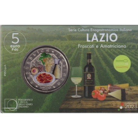 Italie - 5 Euro 2023 - Frascati et amatriana - Lazio - Série culture gastronomique Italienne