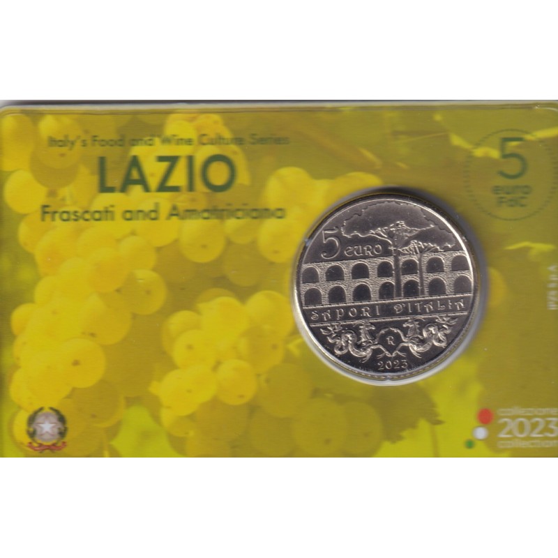 Italie - 5 Euro 2023 - Frascati et amatriana - Lazio - Série culture gastronomique Italienne