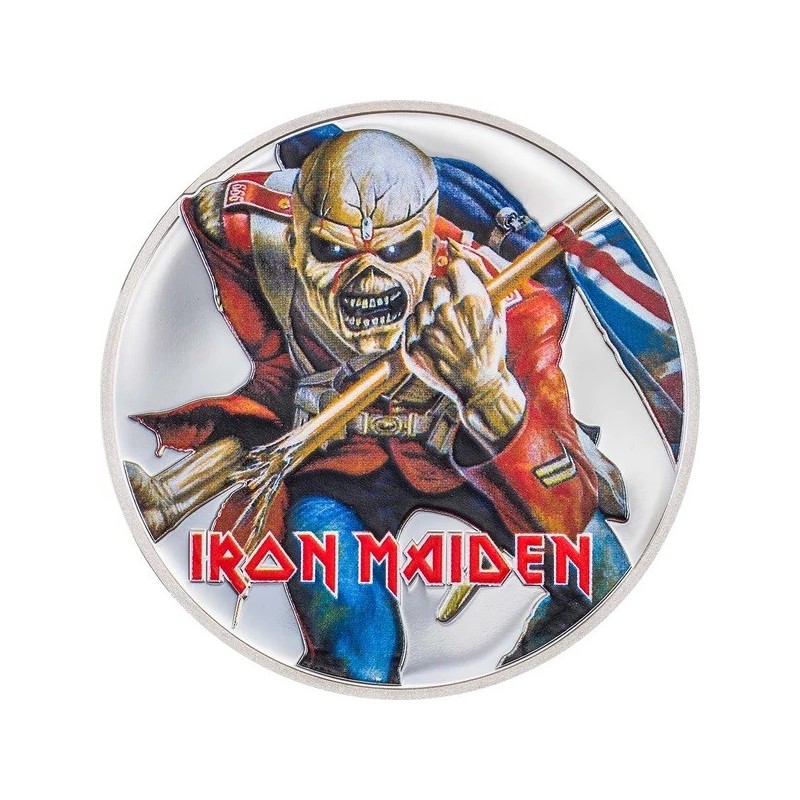 Cook Islands - 5 Dollars 2023 - Iron Maiden - The Trooper - argent 1 once