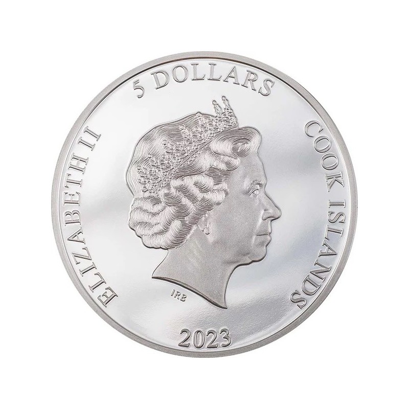 Cook Islands - 5 Dollars 2023 - Iron Maiden - The Trooper - argent 1 once