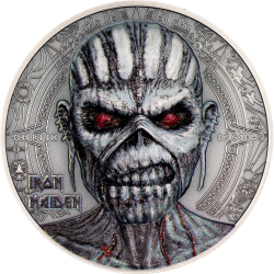 Cook Islands - 10 Dollars 2024 - Iron Maiden - The book of souls - argent 2 once