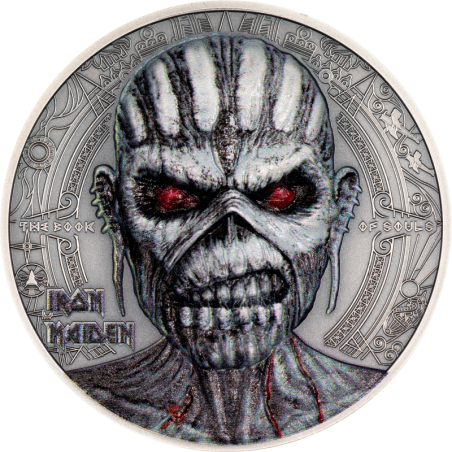 Cook Islands - 10 Dollars 2024 - Iron Maiden - The book of souls - argent 2 once