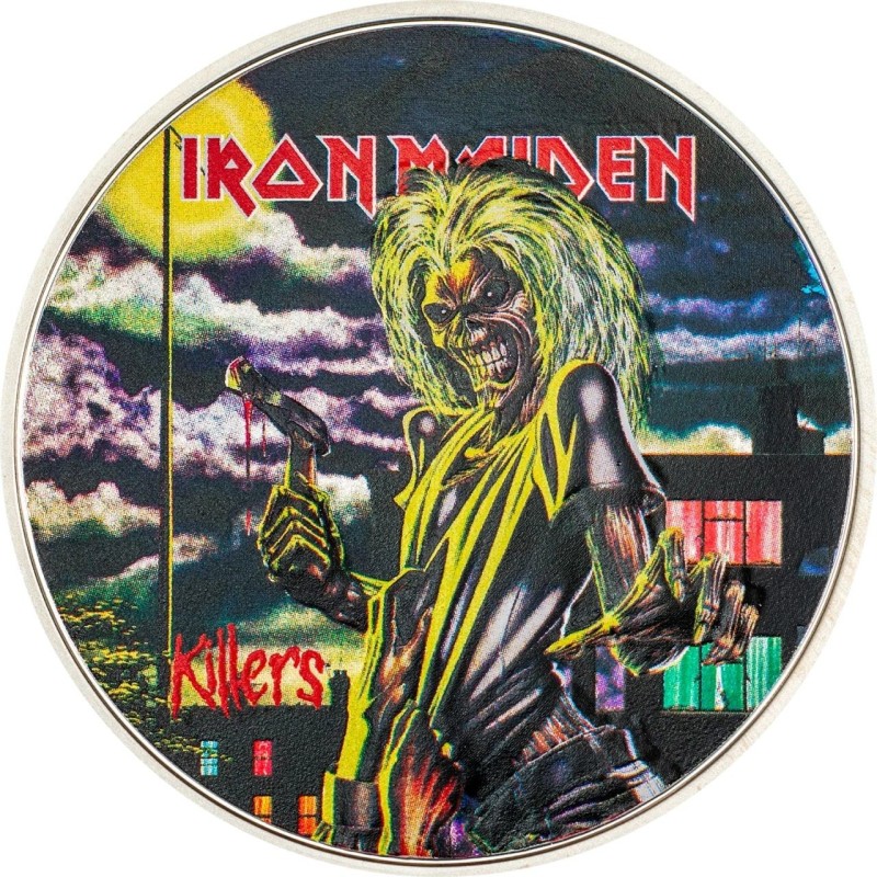 Cook Islands - 5 Dollars 2024 - Iron Maiden Killers - argent 1 once