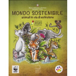 Italie - 5 x 5 Euro - Série Animaux en voie de disparition - 2020 à 2024 - Coffret complet 2
