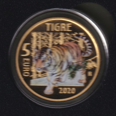 Italie - 5 x 5 Euro - Série Animaux en voie de disparition - 2020 à 2024 - Coffret complet