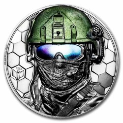 Cook Islands - 20 Dollars 2022 - Real heroes Special forces - argent 3 once 2