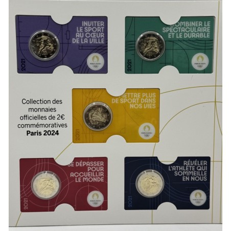 Album 20 x 2 euros France Jeux Olympiques Coincard : 2021 - 2024