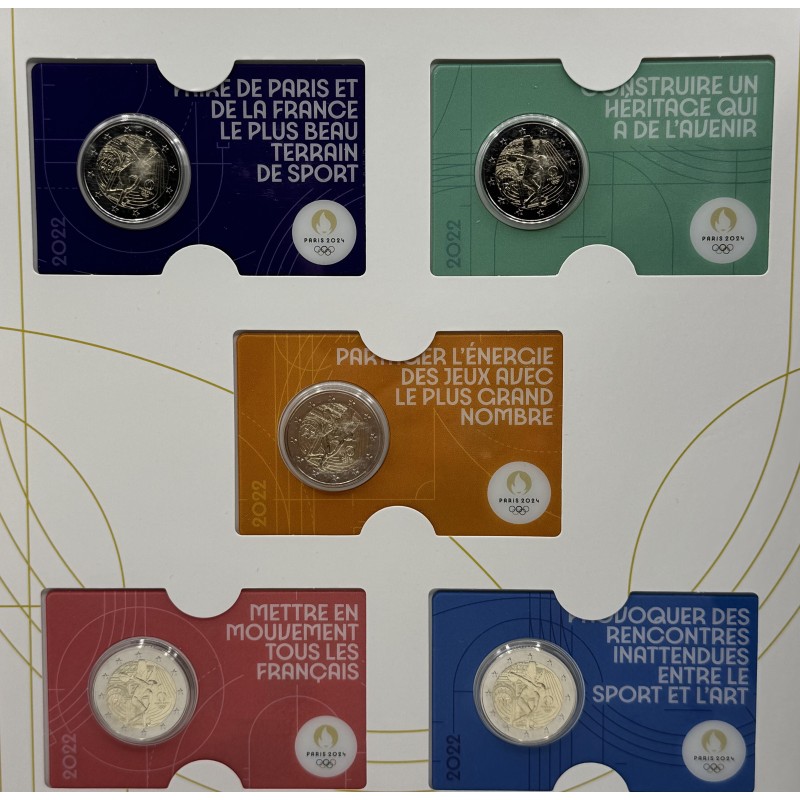 Album 20 x 2 euros France Jeux Olympiques Coincard : 2021 - 2024
