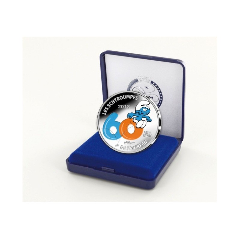 Belgique - 5 Euro 2018 Schtroumpf - 60 ans - argent belle épreuve