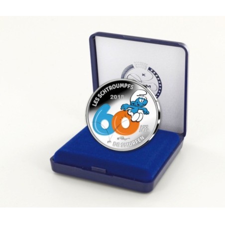 Belgique - 5 Euro 2018 Schtroumpf - 60 ans - argent belle épreuve