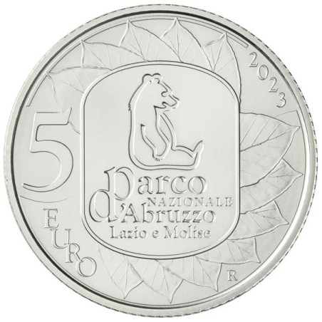Italie - 5 Euro 2023 - Parc national des abruzzes - argent