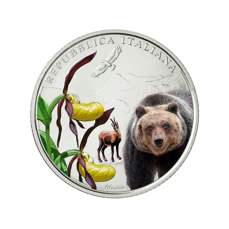 Italie - 5 Euro 2023 - Parc national des abruzzes - argent
