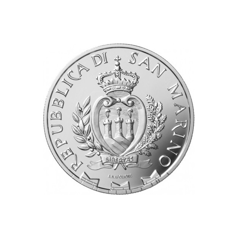 St Marin - 5 Euro 2019 - 50e anniversaire des premiers pas sur la lune - argent