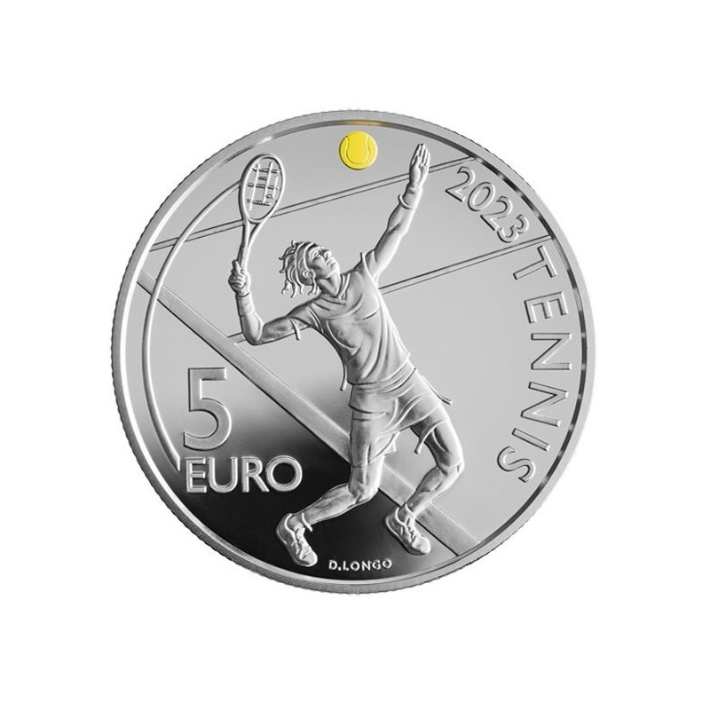 St Marin - 5 Euro 2023 - Tennis - argent