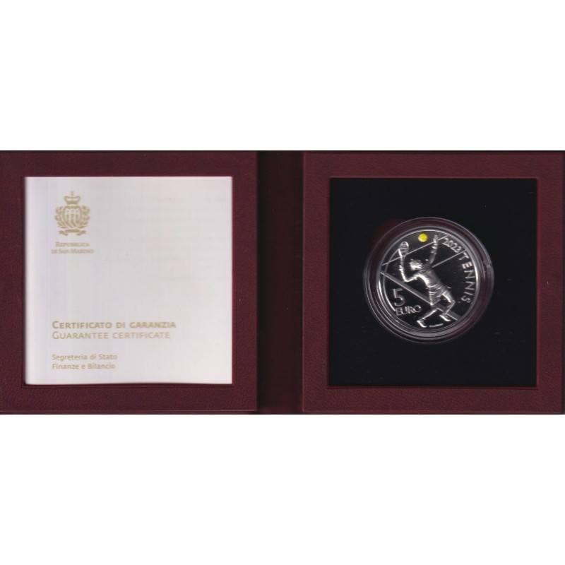 St Marin - 5 Euro 2023 - Tennis - argent