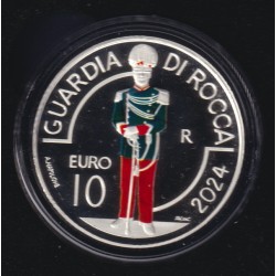 St Marin - 10 Euro 2024 - Garde de la forteresse - argent